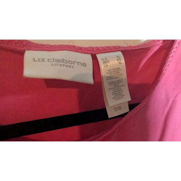 Liz Claiborne Pink Tank Top XL - Picture 3 of 3